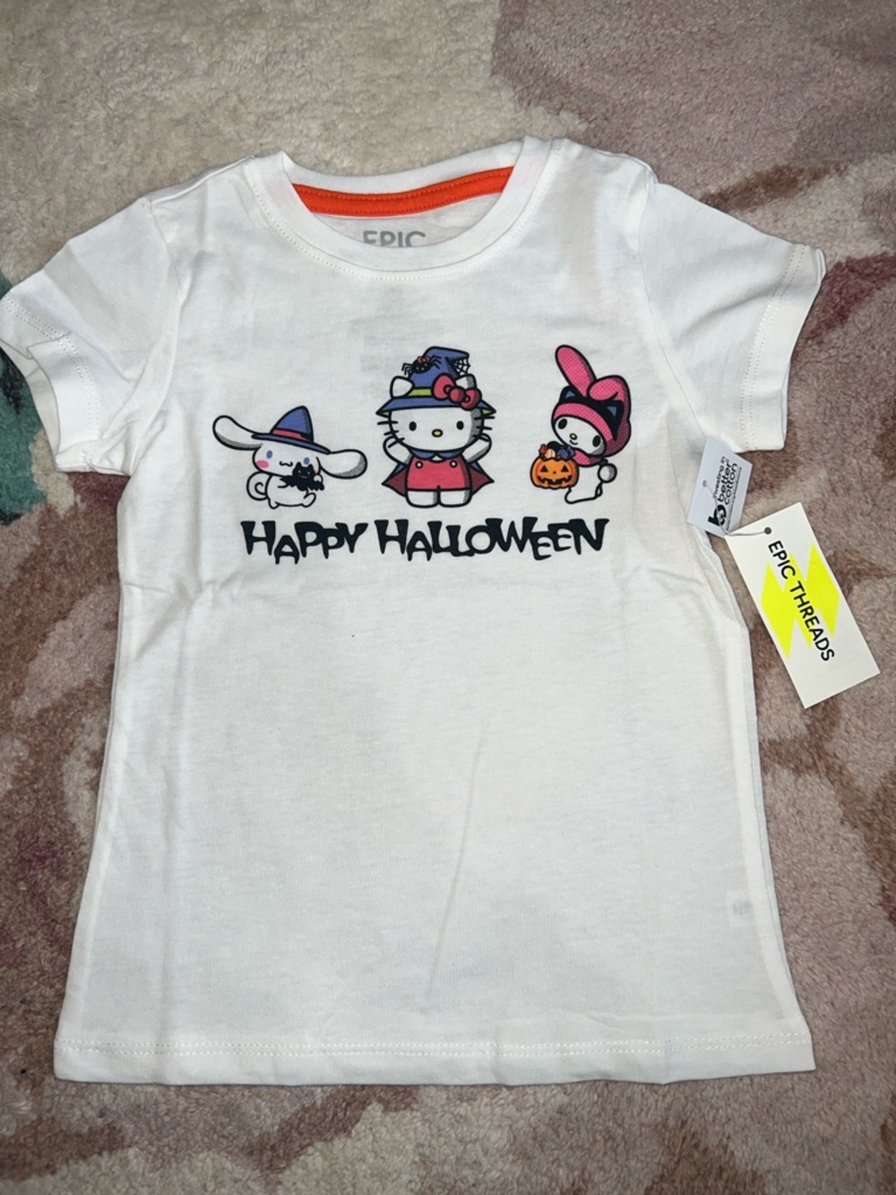 NEW Epic Threads x Hello Kitty White Happy Halloween Graphic Tee